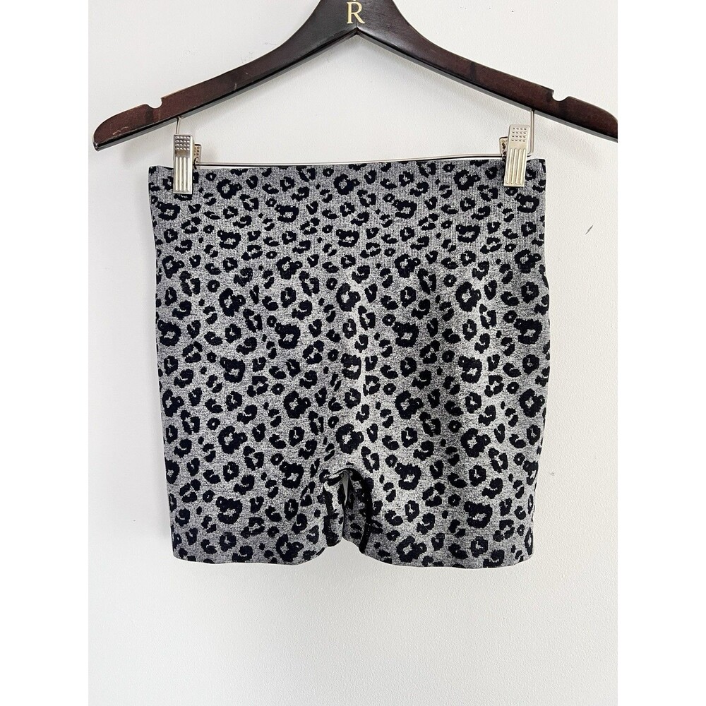 Leopard Print Women’s Jean Shorts - Black & Gray